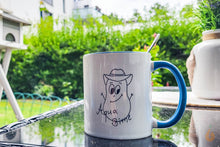 Lade das Bild in den Galerie-Viewer, Aqua Birne - Kaffeetasse / Teetasse / Tasse | blau - weiß