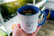 Lade das Bild in den Galerie-Viewer, Aqua Birne - Kaffetasse / Teetasse / Tasse | blau - weiß