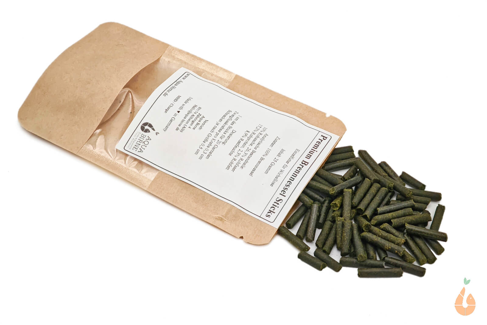 Aqua Birne - Premium Brennnessel Sticks / Pellets | Einzelfutter