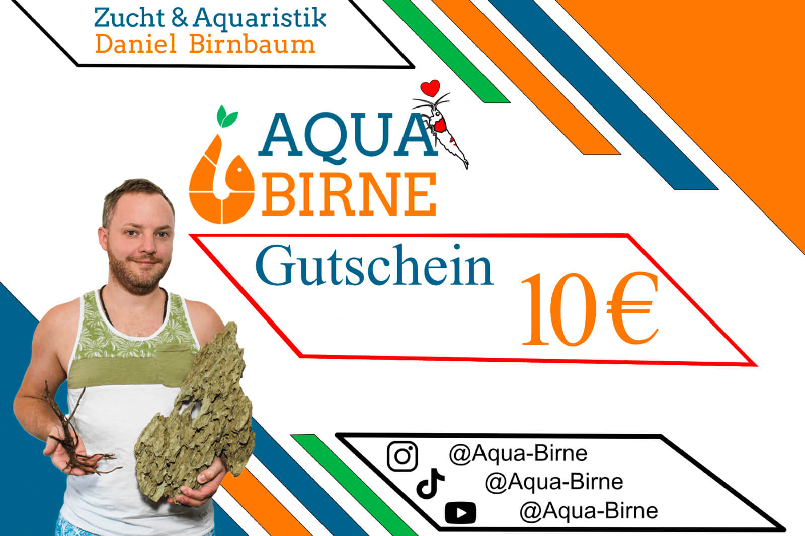 Aqua Birne - Gutschein / Geschenkgutschein | 5€ 10€ 20€ 30€ 50€ 100€