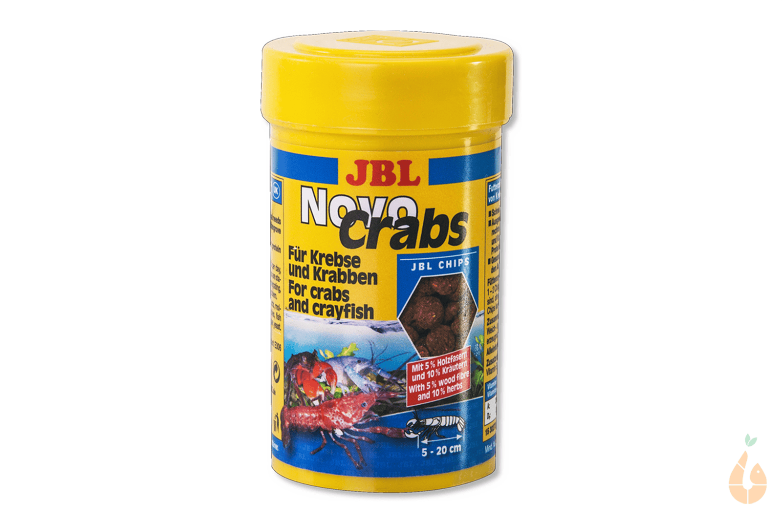 JBL Novo Crabs Chips | Hauptfutter | Krebse + Krabben + Garnelen + Schnecken