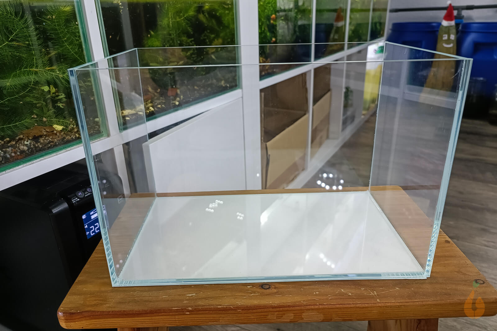 Pssopp Aquarium Algenschaber Aus Aluminiumlegierung – Mit Abnehmbarer Stange Und 10 Klingen, Für Glas-Aquarien, Teleskopierbar Bis 90 Cm