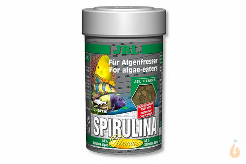 JBL Spirulina Flockenfutter für Algenfresser | Garnelen + Schnecken + CPO + Fische + Welse